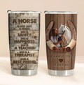 Personalized Horse Girl Tumbler - Gift Idea For Horse Lover, Horse Owner - Upload Photo - A Horse Is Not Just A Horse She Is Sanity