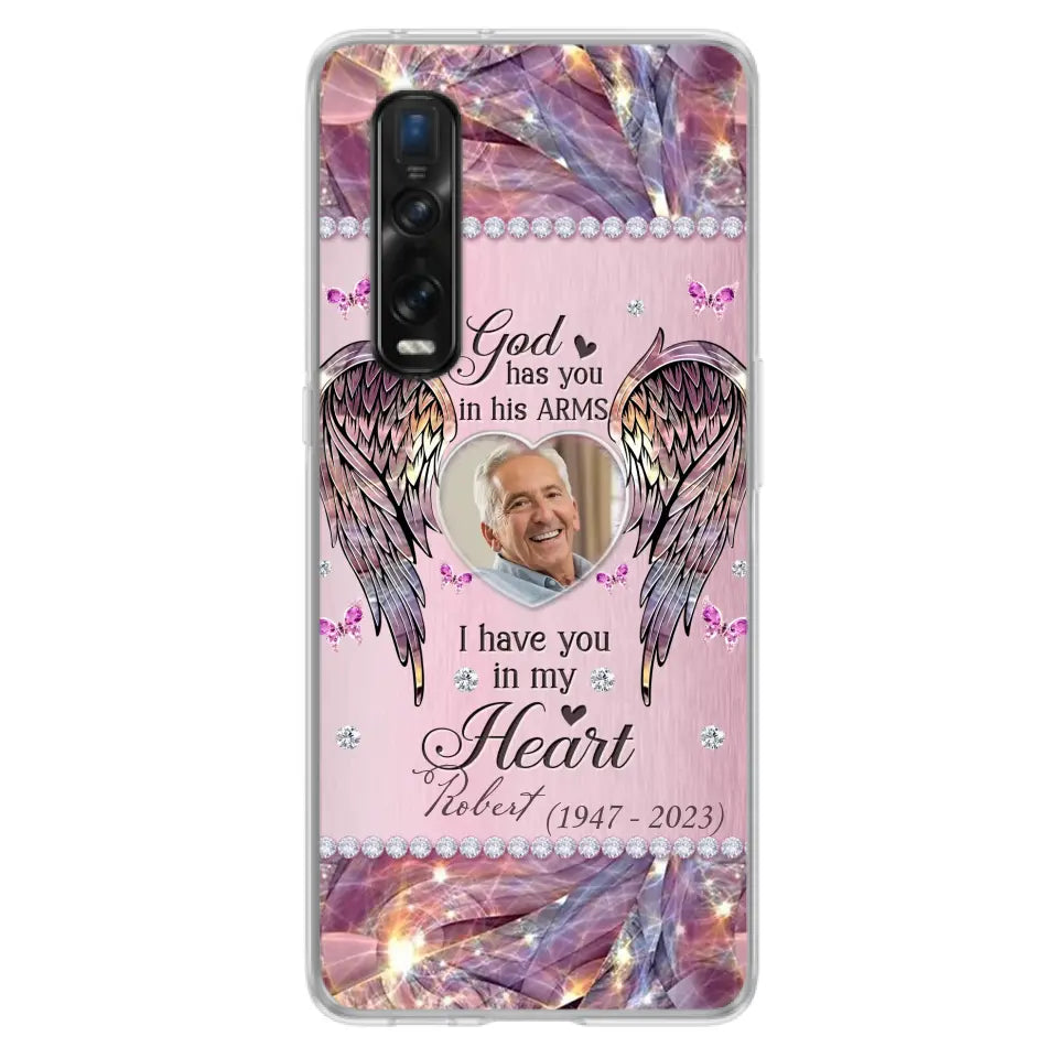 Custom Personalized Memorial Phone Case - Memorial Gift Idea For Family - Case For Oppo/Xiaomi/Huawei - God Has You In His Arms