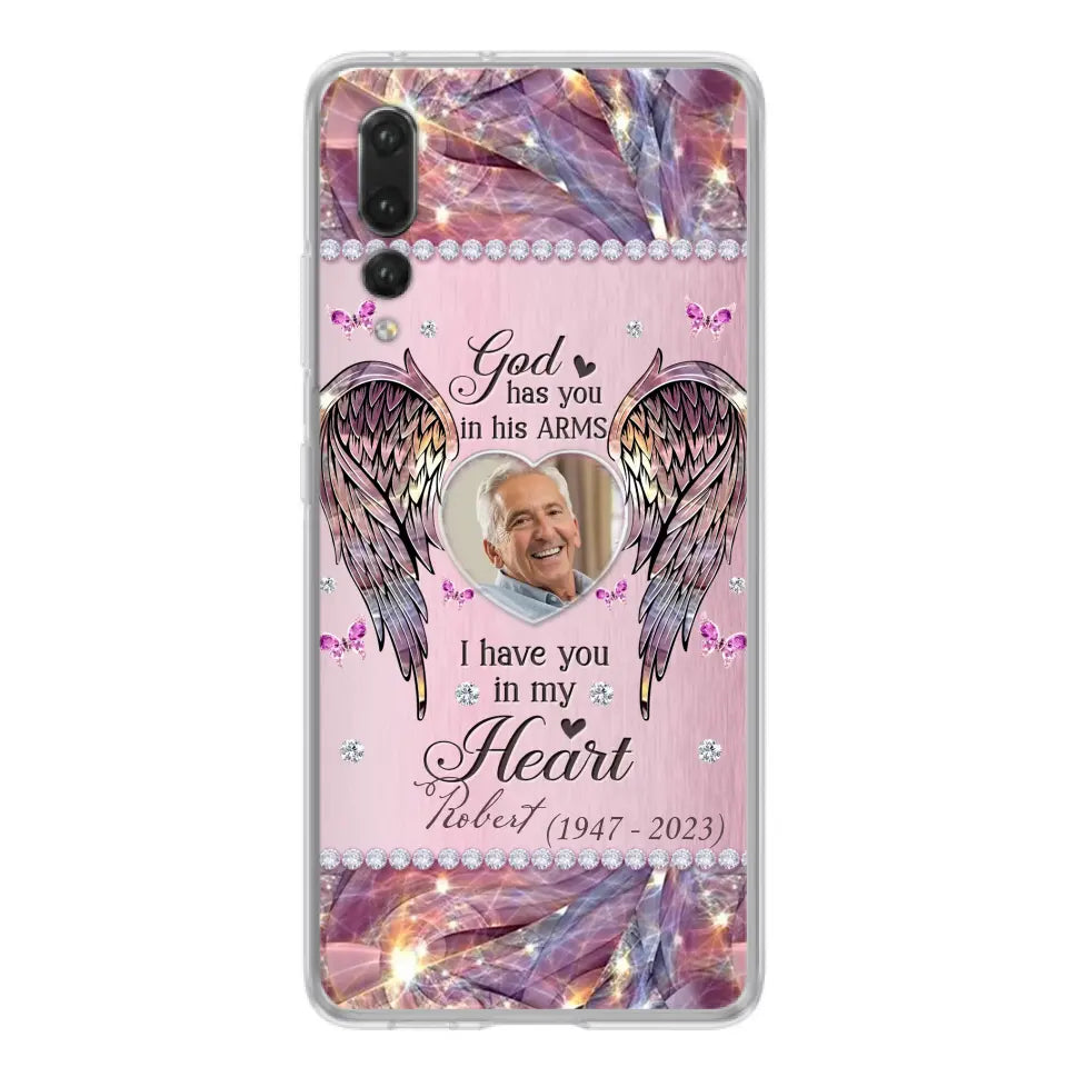 Custom Personalized Memorial Phone Case - Memorial Gift Idea For Family - Case For Oppo/Xiaomi/Huawei - God Has You In His Arms