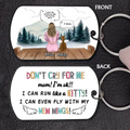 Custom Memorial Cat Mom Aluminum Keychain - Up to 4 Cats - Memorial Gift Idea For Cat Owners - Don't Cry For Me Mom! I'm Ok