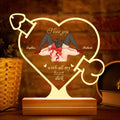 Personalized Naughty Couple Acrylic Night Light - Funny Gift Idea For Couple/Valentine's Day - I Love You With All My Heart Dick