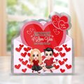 Personalized Couple Letter Shape Acrylic Plaque - Valentine's Day Gift Idea For Couple - In Case You Need A Little Reminder I Love You Now And Always