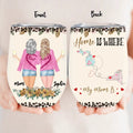 Personalized Mom  & Daughter Wine Tumbler - Gift Idea For Mother's Day - Home Is Where My Mom Is