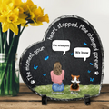 Personalized Memorial Pet Slate Heart Plaque - Memorial Gift for Dog/Cat/Rabbit Lover - Up to 4 Pets - The Moment Your Heart Stopped Mine Changed Forever