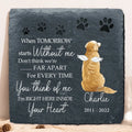 Personalized Memorial Dog Square Lithograph - Remembrance Stones Gift Idea For Dog Lover - I'm Right Here Inside Your Heart