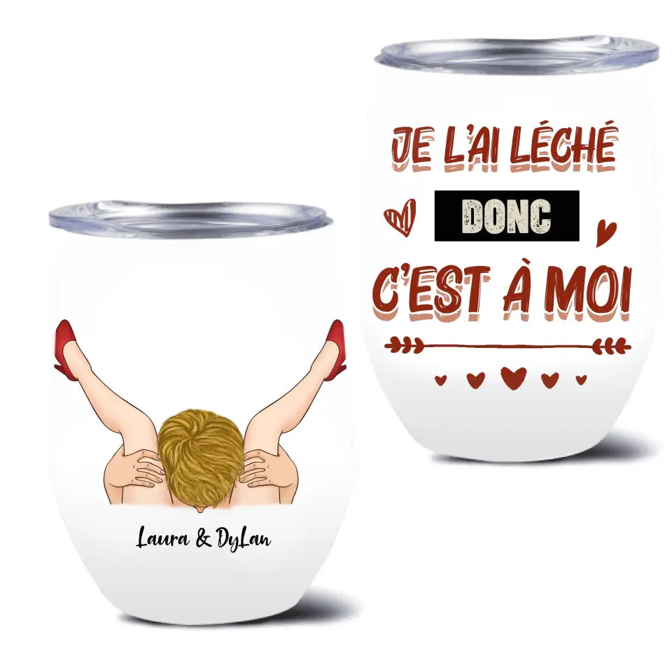 Couple cadeau personnalisé Je l'ai léché alors c'est le mien