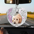 Personalized Memorial Heart Acrylic Ornament - Upload Photo - Memorial Gift Idea For Pet Lover - Your Wings Were Ready But My Heart Was Not