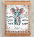 Personalized Elephant Quilt/Fleece Throw Blanket - Gift Idea For New Dad/Mom - Love From Baby Bump