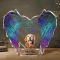 Personalized Memorial Acrylic Plaque - Memorial Gift Idea For Dog Lover - Upload Dog Photo - When You Miss Me Have No Fear Hold This Plaque And Know I'm Here