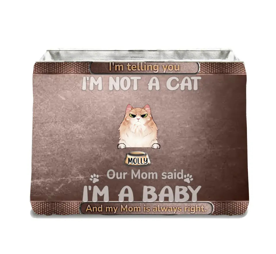 Personalized I'm Not A Cat Storage Box - Up to 10 Dogs/Cats - Gift For Pet Lovers - My Mom Said I'm A Baby