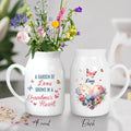 Personalized Grandma's Garden Ceramic Flower Vase - Up to 10 Kids - Gift Idea For Grandma/Mom/Happy Mother's Day - A Garden Of Love Grows In A Grandma's Heart