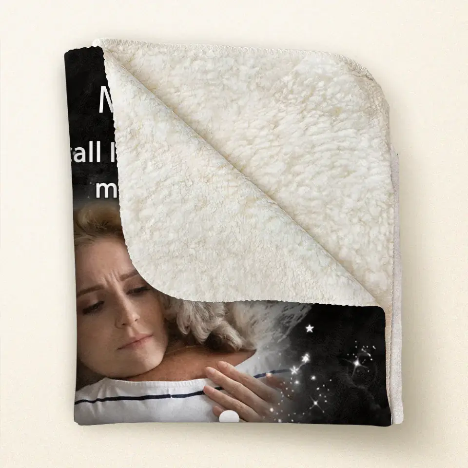 Personalized Memorial Mom Quilt/Fleece Throw Blanket - Upload Photo - Memorial Gift Idea For Mom/Dad/Family Member - The Call I Wish I Could Make