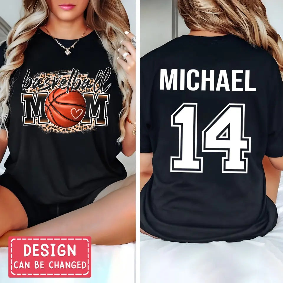 Personalized Basketball Mom AOP T-Shirt - Mother's Day Gift Idea for Mom/Grandma