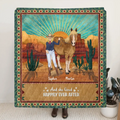 Personalized Horse Girl Quilt/Fleece Throw Blanket - Gift Idea For Girl/Horse Lovers - Up to 5 Horses - And She Lived Happily Ever After