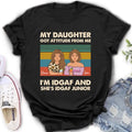 Personalized Mom T-shirt/Hoodie - Gift Idea For Mother's Day - I'm IDGAF And She's IDGAF Junior