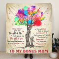 Personalized Bonus Mom Quilt/Fleece Throw Blanket/Pillow Cover - Mother's Day Gift Idea To Mom - Life Gave Us The Gift Of You