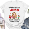 Personalized Mom & Kids Shirt/Hoodie - Gift Idea For Mom/Mother's Day - Up to 4 Kids - Happy Mother's Day StepMom