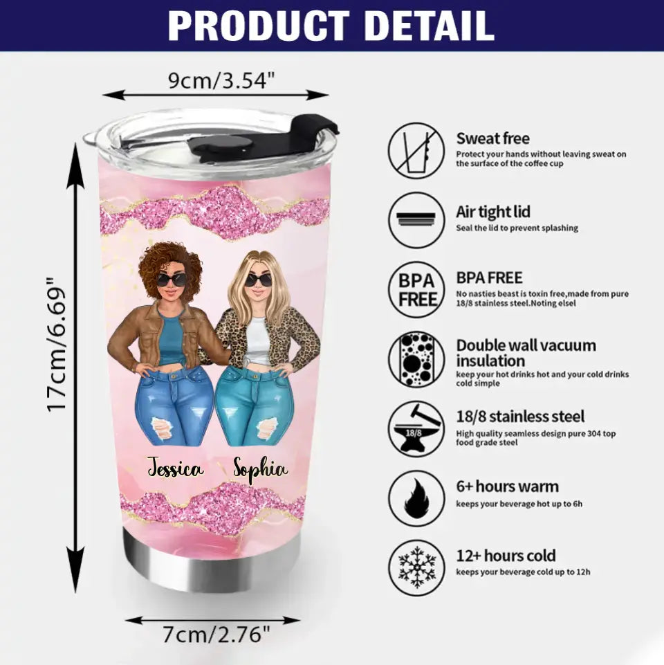 Personalized Mom Daughter Tumbler - Gift Idea For Mother's Day - Mom You're My Favorite Bitch To Bitch About Bitches With