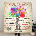 Personalized To My Daughter Quilt/Fleece Throw Blanket/Pillow Cover - Gift Idea From Mother To Daughter - Always Remember You're Special