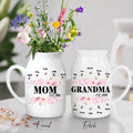 Personalized Grandma/Mom Flower Vase - Up to 5 Children & 10 Grandkids - Mother's Day Gift Idea For Grandma/Mom