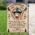 Personalized Witch Flag Sign - Halloween Gift Idea For Witch Lovers - Wicca House Blessing
