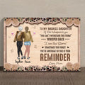 Personalized Mother And Daughter 2 Layered Wooden Art - Gift Idea For Daughter - To My Badass Daughter