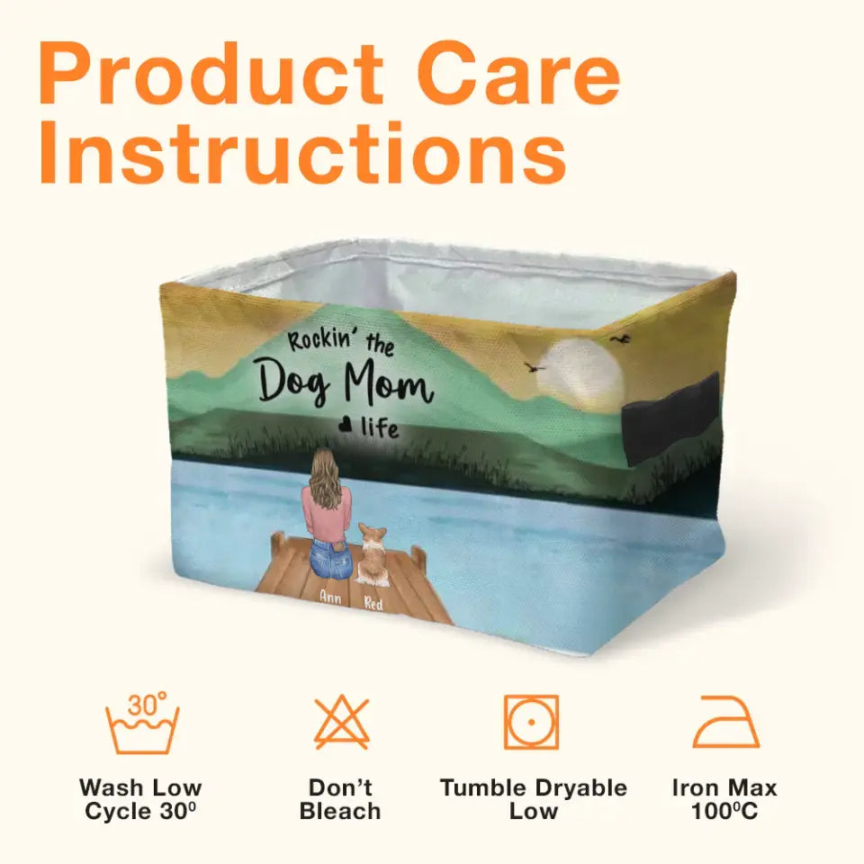 Personalized Dog Mom Storage Box - 
Up to 5 Dogs - Mother's Day Gift For Dog Lovers - Rockin' The Dog Mom Life