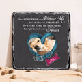 Personalized Memorial Photo Square Lithograph - Gift Idea For Pet Lover - I'm Right Here, In Your Heart