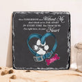 Personalized Memorial Pet Square Lithograph - Gift Idea For Pet Lover - Don't Think We're Far Apart