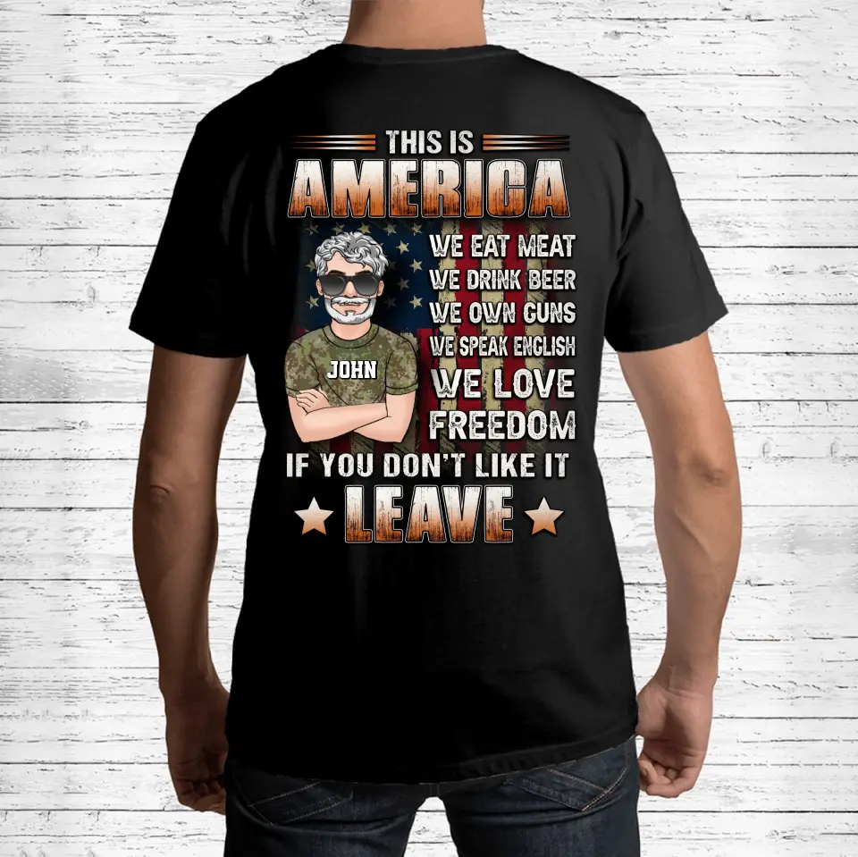 Personalized Veteran Shirt/Hoodie - Gift Idea For Veteran/Father/Family Member - This Is America