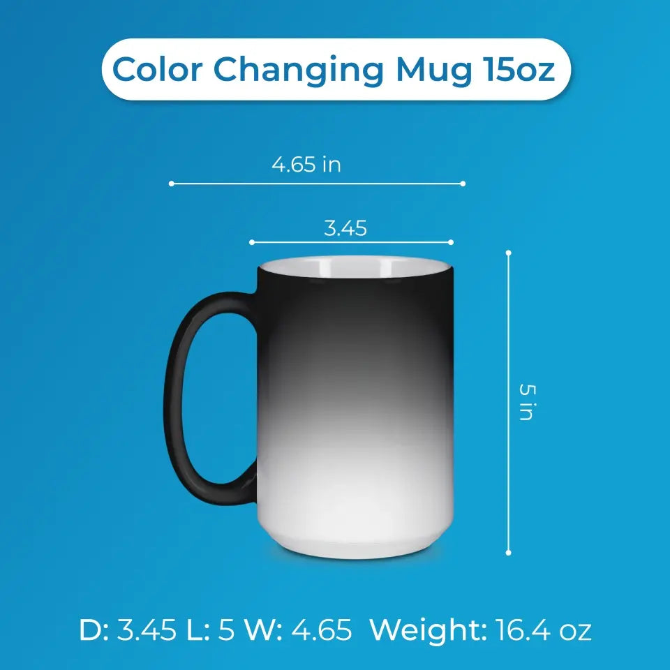 Personalized Mom Color Changing Coffee Mug - Gift Idea From Daughter To Mom/Mother's Day - Dear Mom, Thanks 4 Putting Up With A Spoiled Child
