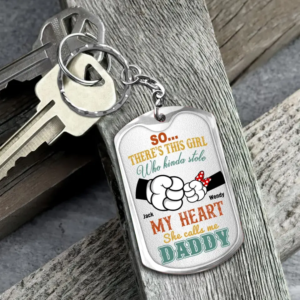 Personalized Daddy T-shirt/Hoodie - Dad with up to 4 Kids - Father's Day Gift Idea - So There's This Girl Who Kinda Stole My Heart