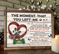 Personalized Memorial Pet Pawprint Poster - Memorial Gift Idea For Dog/Cat Lover - The Moment That You Left Me