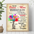 Personalized To My Bonus Mom Unframed Vertical Poster - Up to 5 Kids - Mother's Day Gift Idea To Mom - Life Has Given Me The Gift Of You