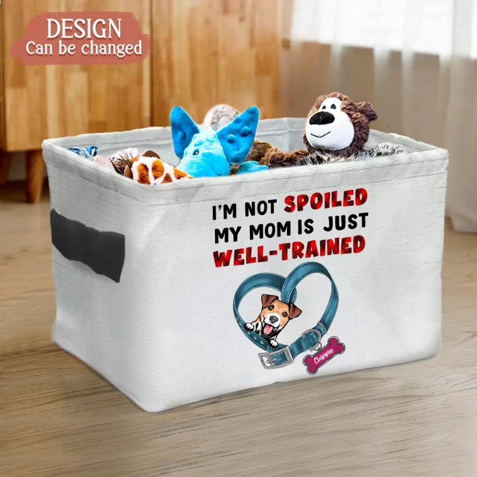 Personalized Dog Storage Box - 
Up to 3 Dogs - Mother's Day/Father's Day Gift for Dog/Cat Lovers - I'm Not Spoiled
