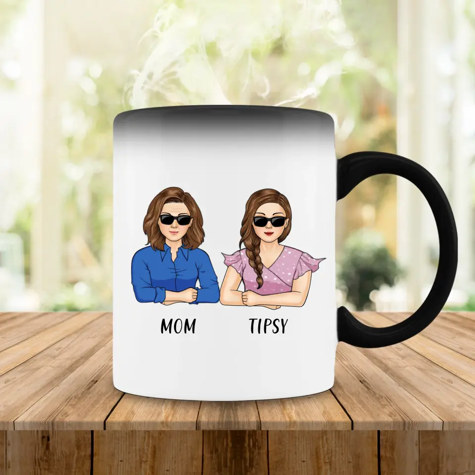 Personalized Mom Color Changing Coffee Mug - Gift Idea From Daughter To Mom/Mother's Day - Dear Mom, Thanks 4 Putting Up With A Spoiled Child