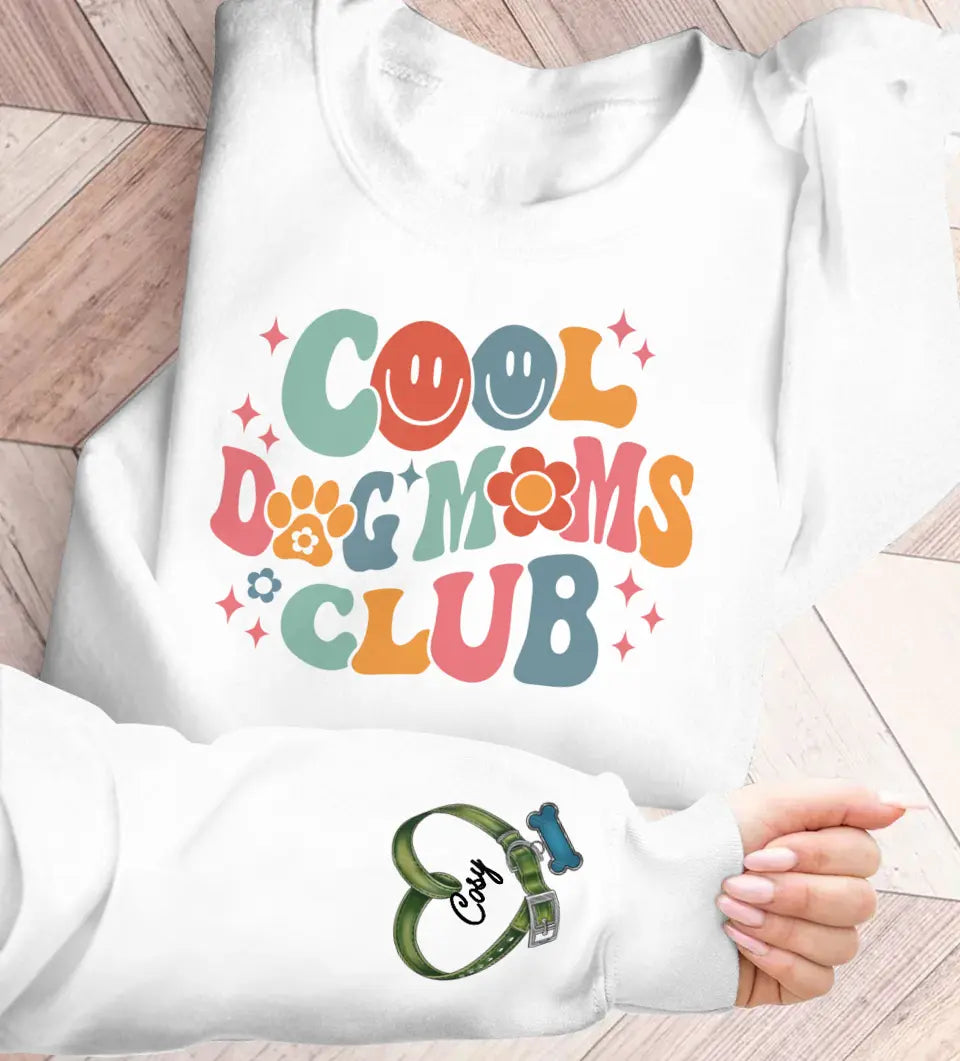 Personalized Cool Dog Moms Club AOP Sweater - Up to 8 Dogs - Mother's Day Gift Idea For Dog Lover
