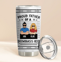 Personalized Dad/Mom And Daughter/Son Tumbler - Gift Idea For Father's Day From Daughter/Son - Proud Father Of A Dumbass Kid