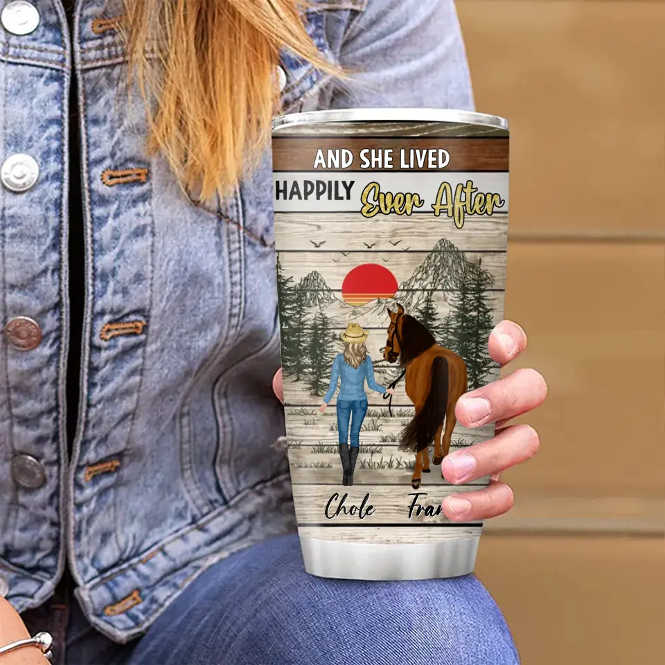 Personalized Horse Girl Tumbler - Gift Idea For Horse Lover - The Right Man Will Love You Unconditionally