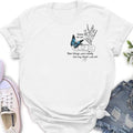 Personalized Memorial Flower Shirt/Hoodie - Memorial Gift Idea For Mother's Day/Father's Day - Your Wings Were Ready But My Heart Was Not