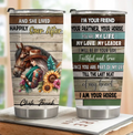 Personalized Horse Girl Tumbler - Gift Idea For Horse Lover/Friends - And She Lived Happily Ever After