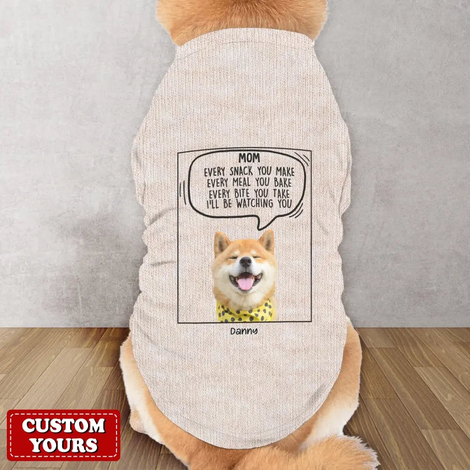 Personalized Funny Dog AOP Big Dog's Tank Top - Upload Photo - Gift Idea For Your Dog - I Will Just Keep Staring At You Until You Do The Thing I Want