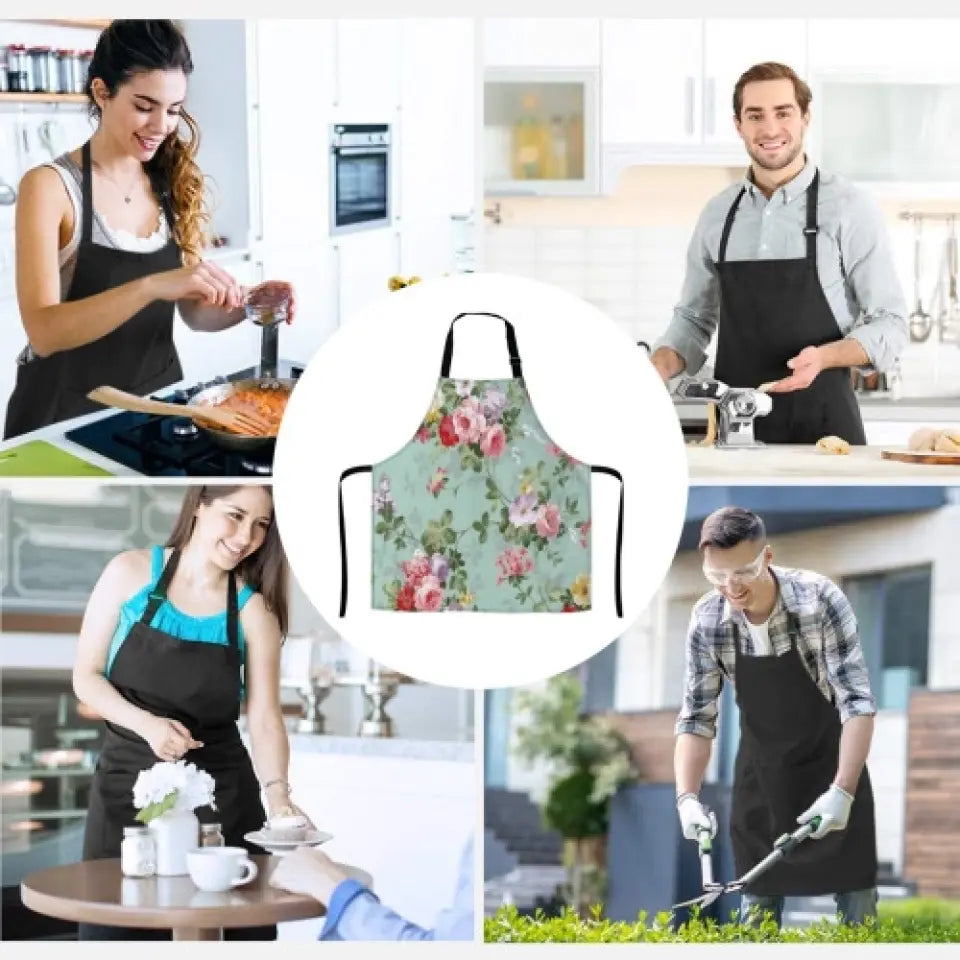 Personalized Kitchen Fashion Home Pocketless Apron - Gift Idea For Cooking Lover/Baking Lovers/Mother's Day - Baking Supplies