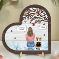 Personalized Memorial Pet 2 Layered Wooden Art - Up to 6 Dogs/Cats/Rabbits - Memorial Gift Idea for Dog/Cat Owners/Mother's Day/Father's Day