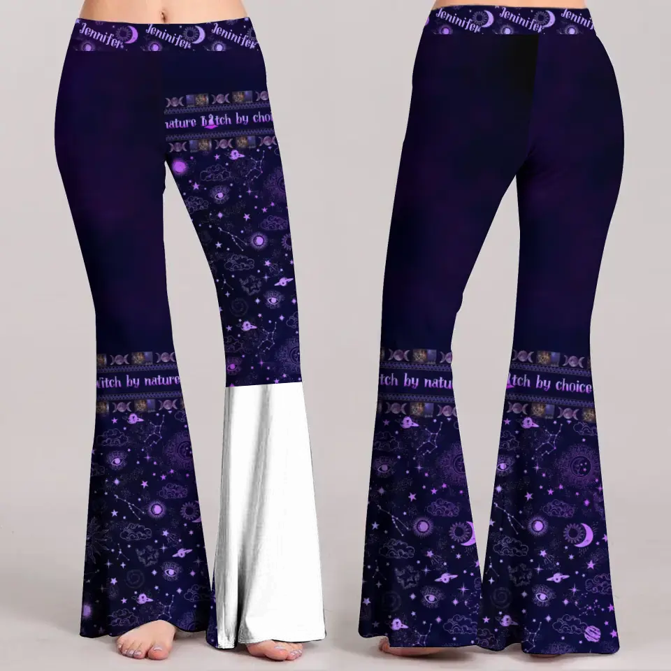 Personalized Witch Women's Skinny Flare Pants - Gift Idea for Witch Lovers/Mother's Day