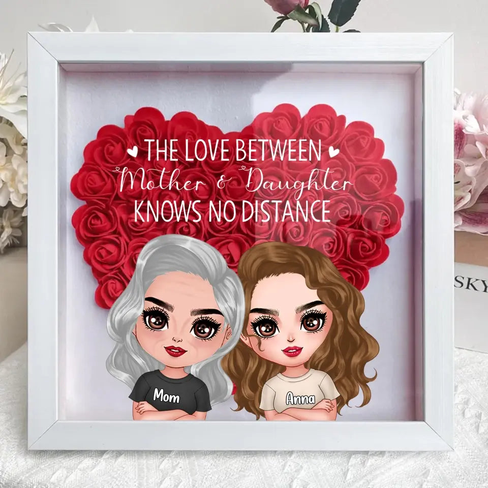 Personalized Mom & Daughter Flower Shadow Box - Gift Idea for Mother's Day - First My Mother Forever My Friend