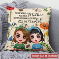 Personalized Mother And Daughter Quilt/Fleece Throw Blanket/Pillow Cover - Mother's Day Gift Idea - Mother And Daughter From The Start, Best Friends Forever From The Heart