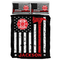 Personalized Fire Academy Graduation Quilt Bed Sets - Firefighter Gift For Him/Son/Brother/Nephew - Congratulations Gift