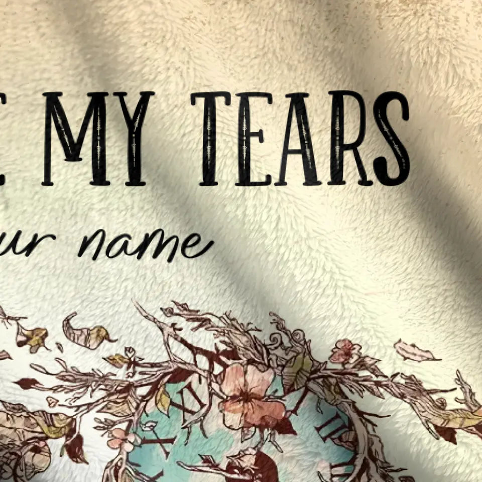 Personalized Memorial Fleece Throw Blanket/Quilt - Memorial Gift Idea For Family Member - I Hide My Tears