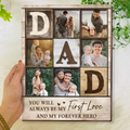 Personalized Dad Photo Collage 2 Layered Wooden Art - Upload Photos - Father's Day Gift Idea - You Will Always Be My First Love And My Forever Hero